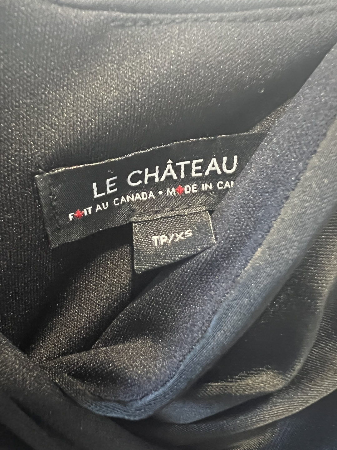 Le Château Black Satin Ruched Sheath Dress TP/XS - photo 3