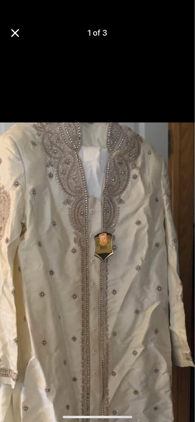 Men's Embellished Sherwani and Turban Set - photo 4