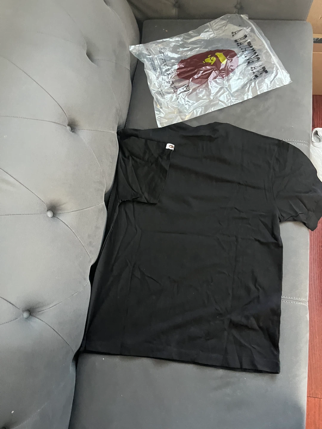 A Bathing Ape BAPE Shark Camo T-Shirt Black Pink - photo 3