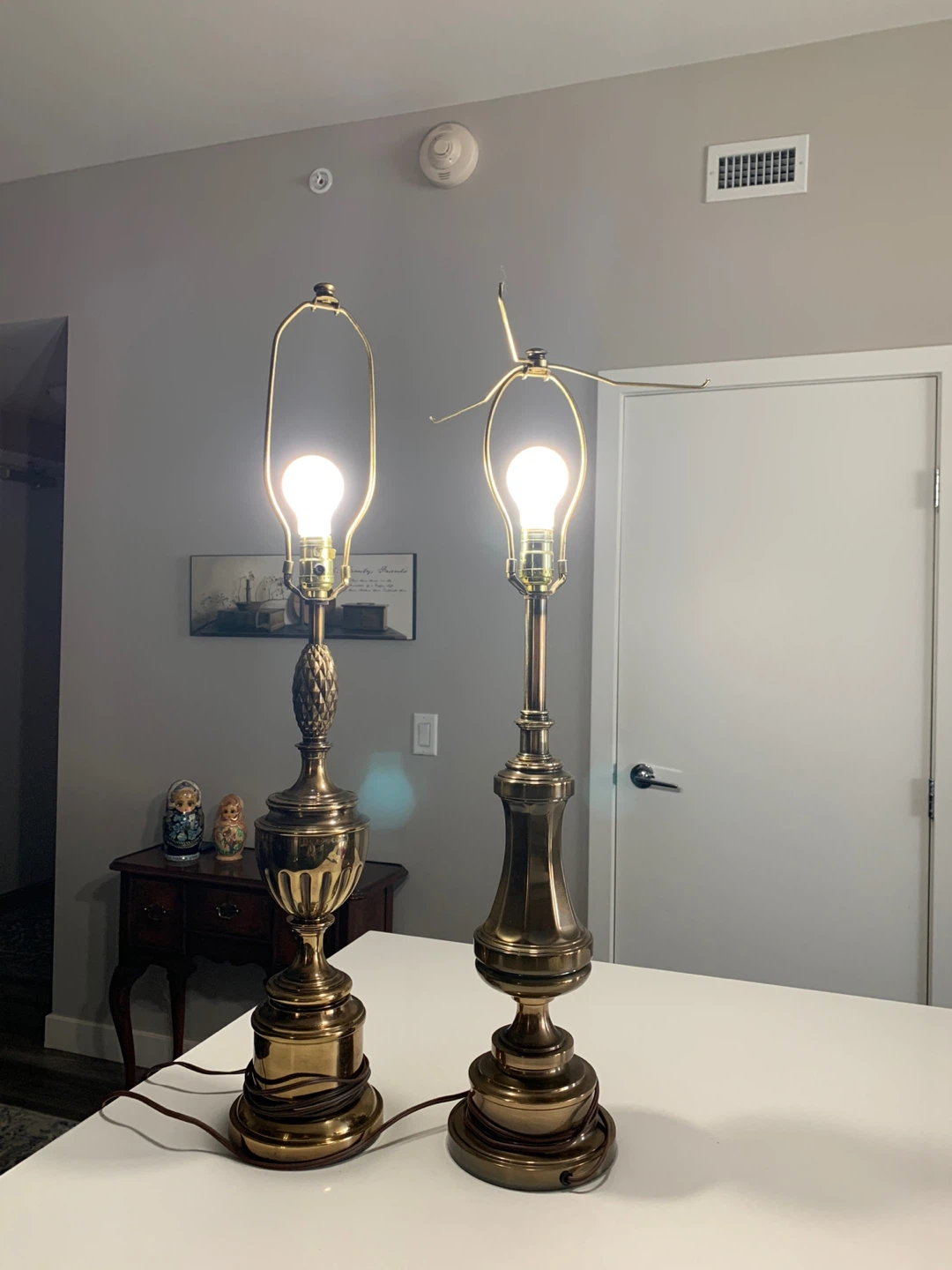 Vintage Stiffel Brass Table Lamps (Pair) – Tri-Light - photo 5