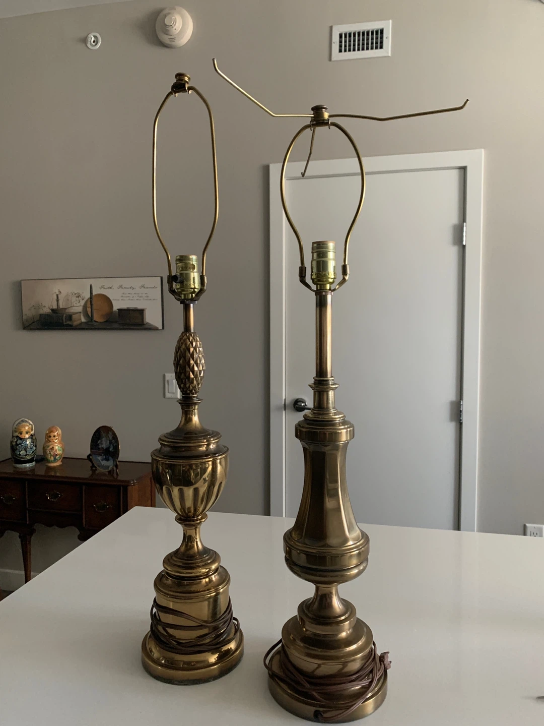 Vintage Stiffel Brass Table Lamps (Pair) – Tri-Light - photo 2