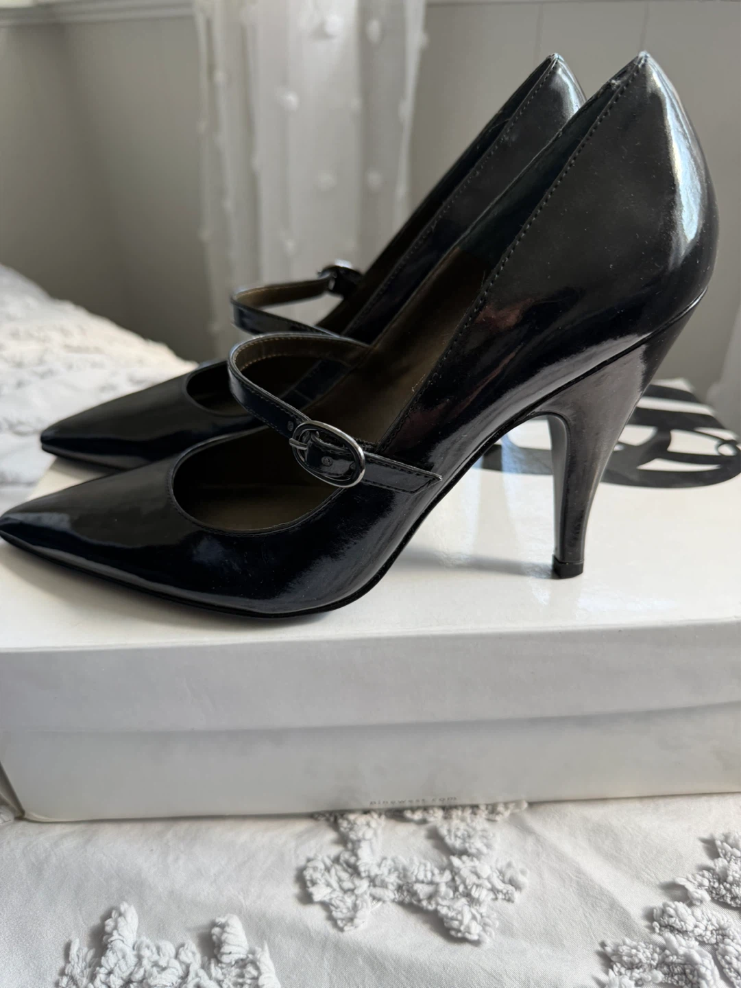 Nine West "Hurricanex3" Black Synthetic Heels - Size M (8) - photo 2