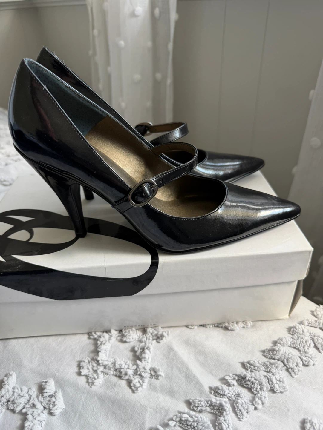 Nine West "Hurricanex3" Black Synthetic Heels - Size M (8) - photo 4