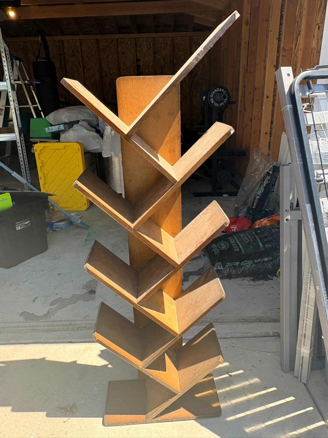Wooden Tiered Bookcase / Shelf Unit