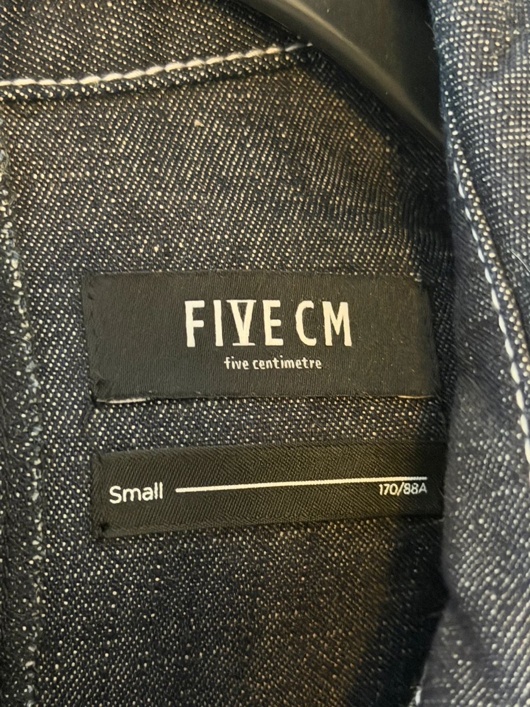 FIVE CM Denim & Faux Leather Shirt - Size S - photo 3
