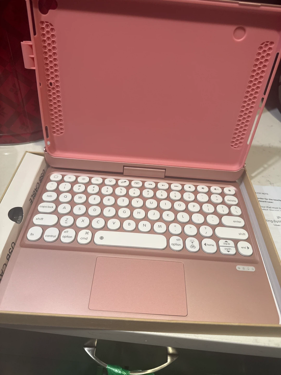 Rose Gold Keyboard Case with Trackpad