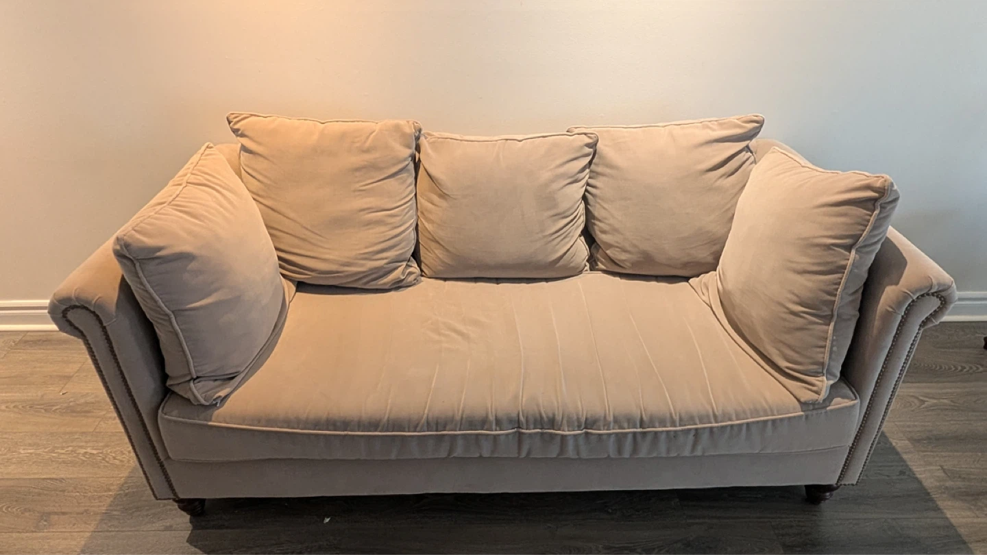 Velvet Loveseat Sofa - photo 2