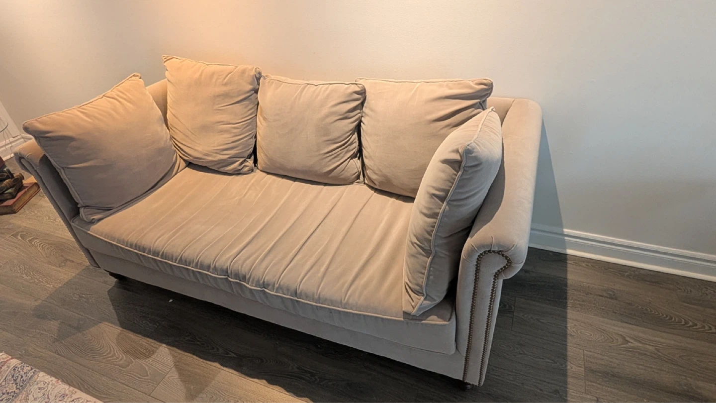 Velvet Loveseat Sofa - photo 3