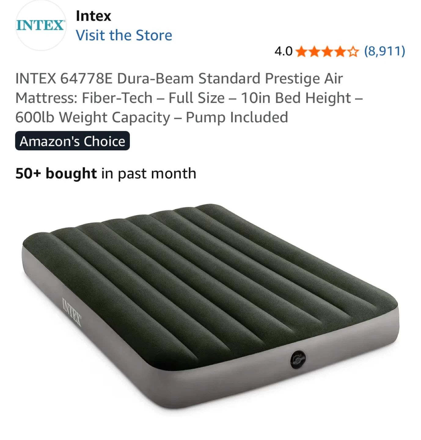 Intex 64778E Dura-Beam Air Mattress - photo 3