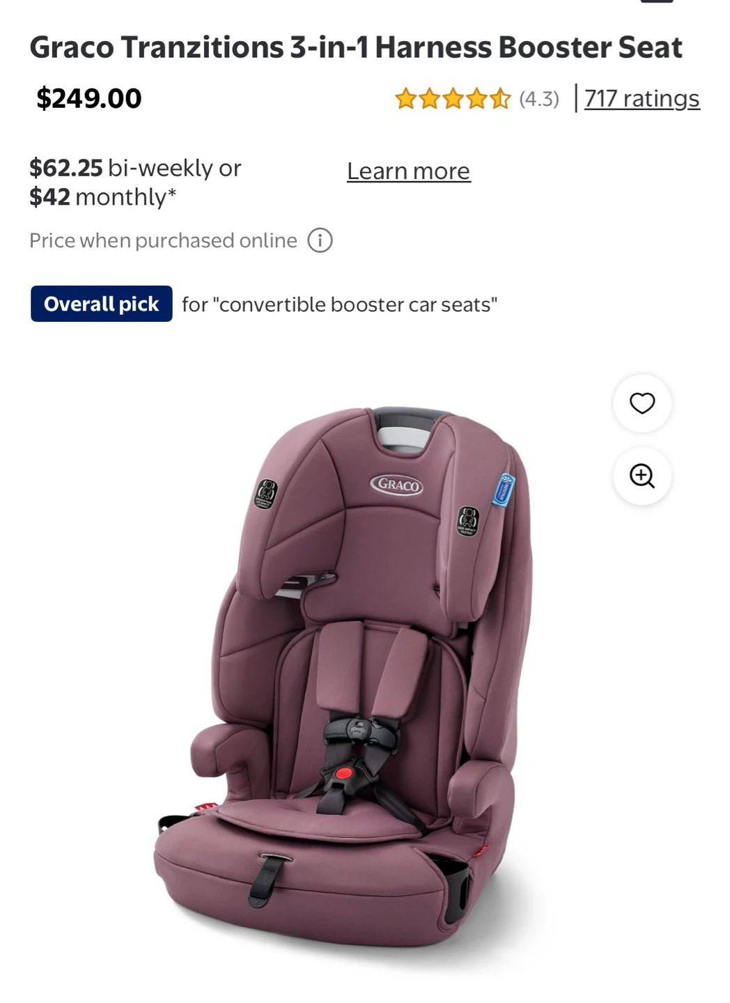 Graco Tranzitions 3-in-1 Harness Booster Seat - photo 2
