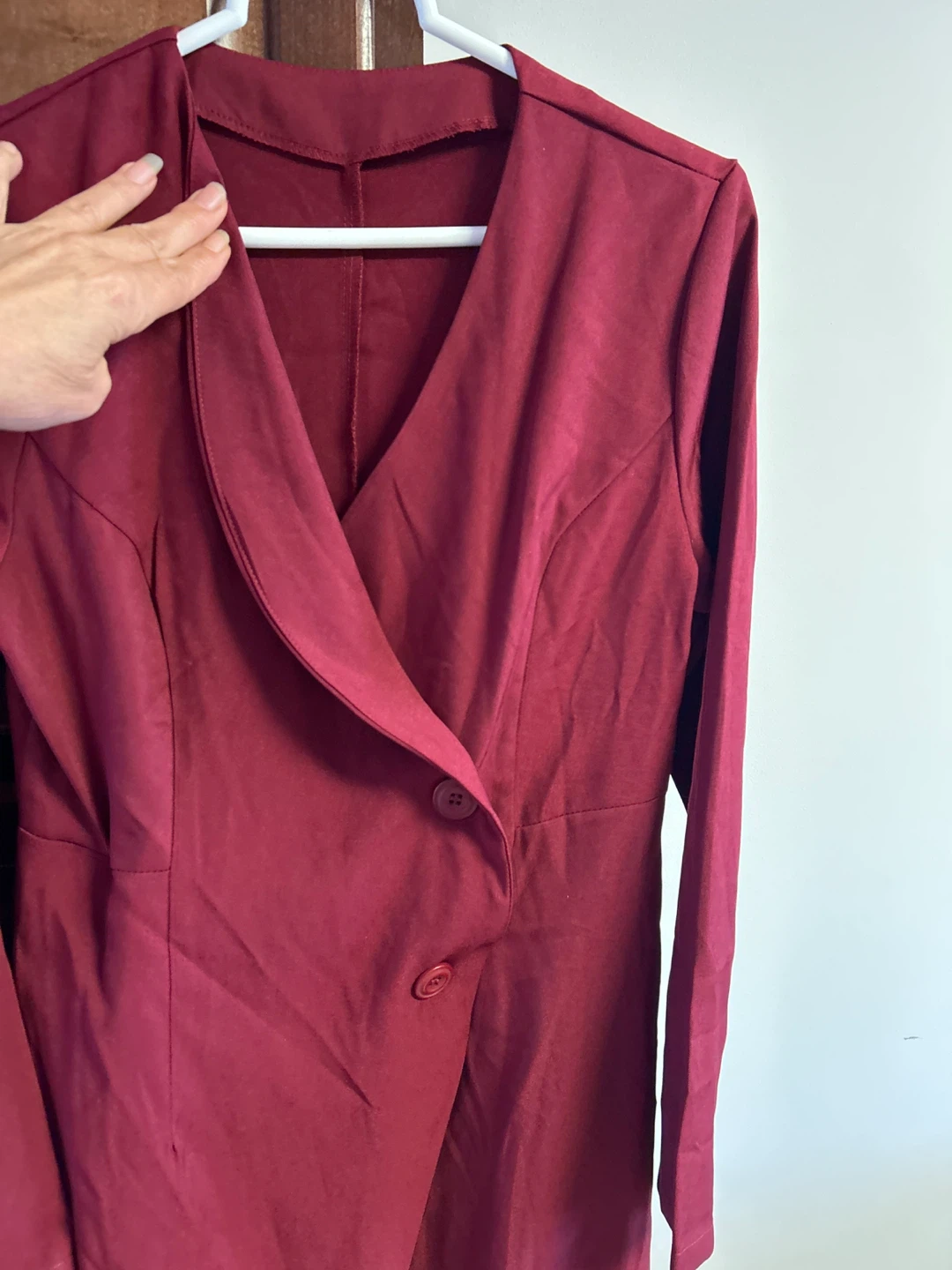 Women's Burgundy Blazer Dress - photo 2