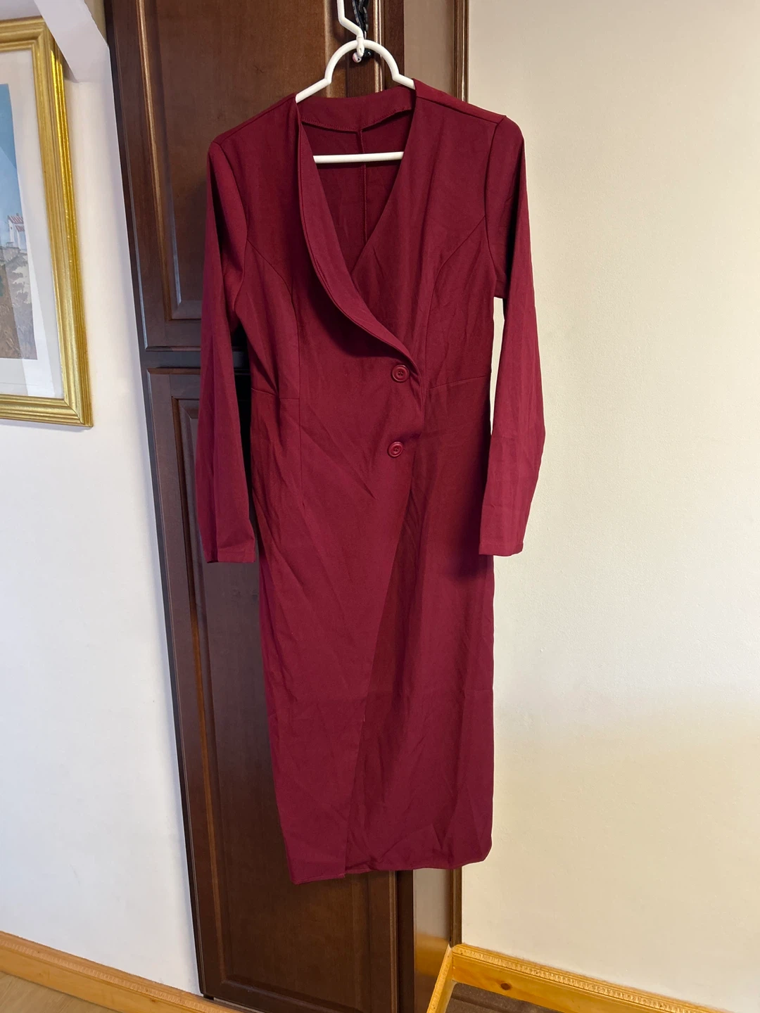 Women's Burgundy Blazer Dress