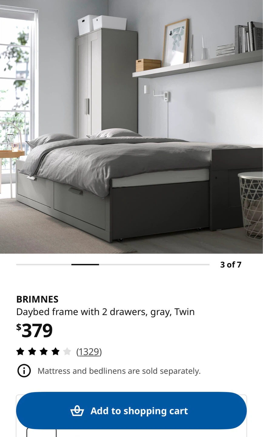 BRIMNES IKEA bed frame - photo 5