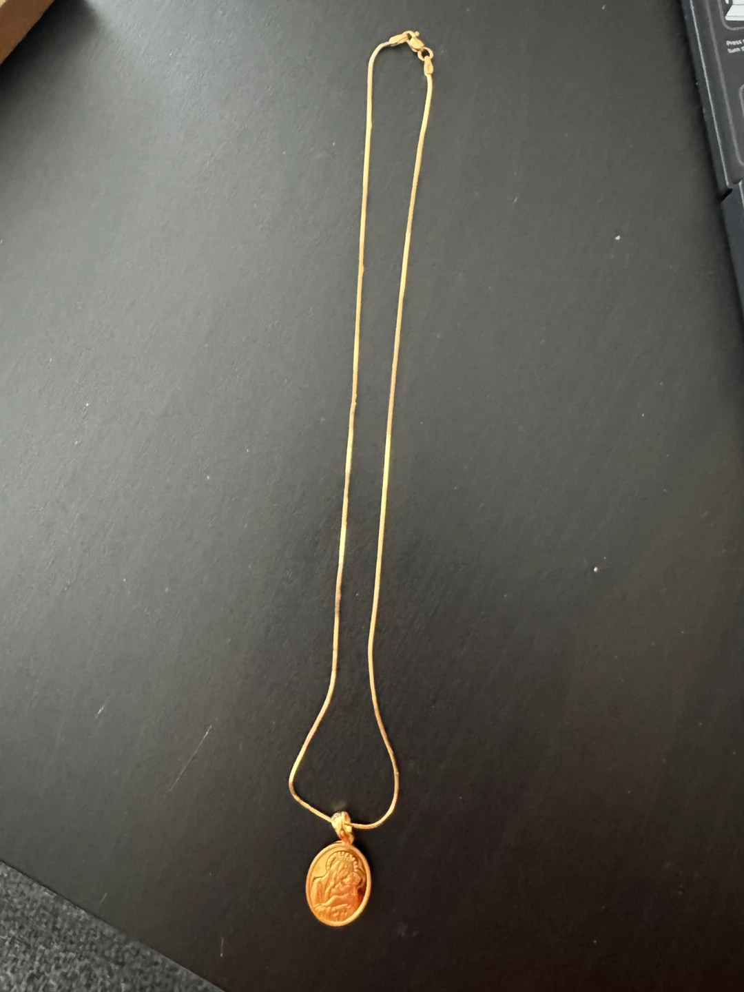 LUVENUS Gold Tone Religious Pendant Necklace - photo 5