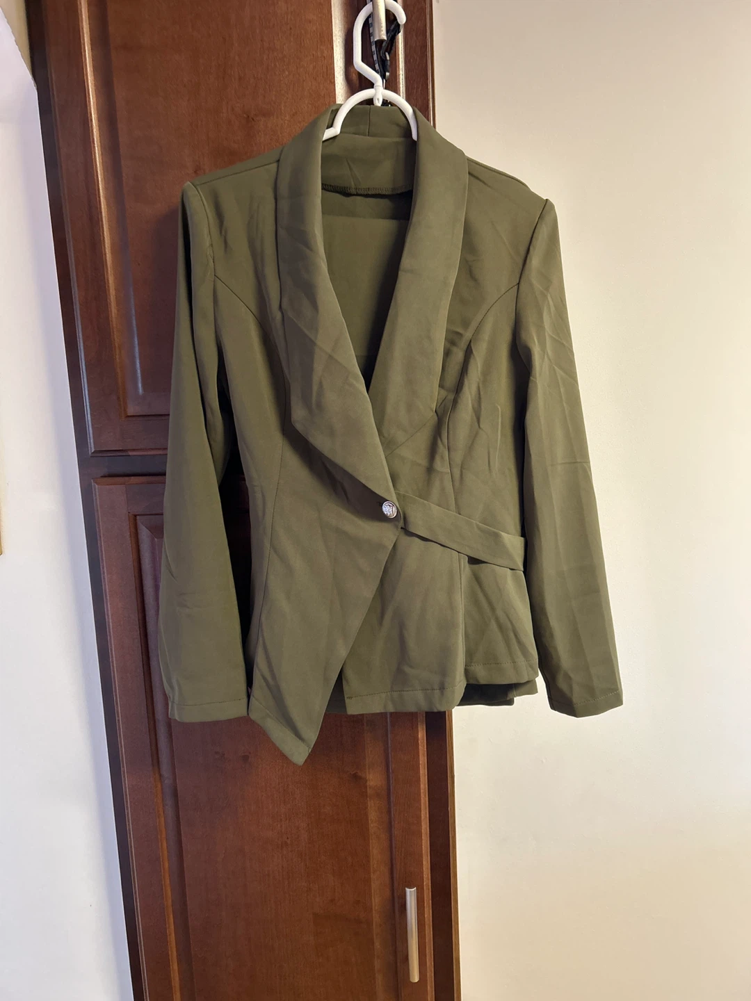 Women's Olive Green Pants and Blazer Set