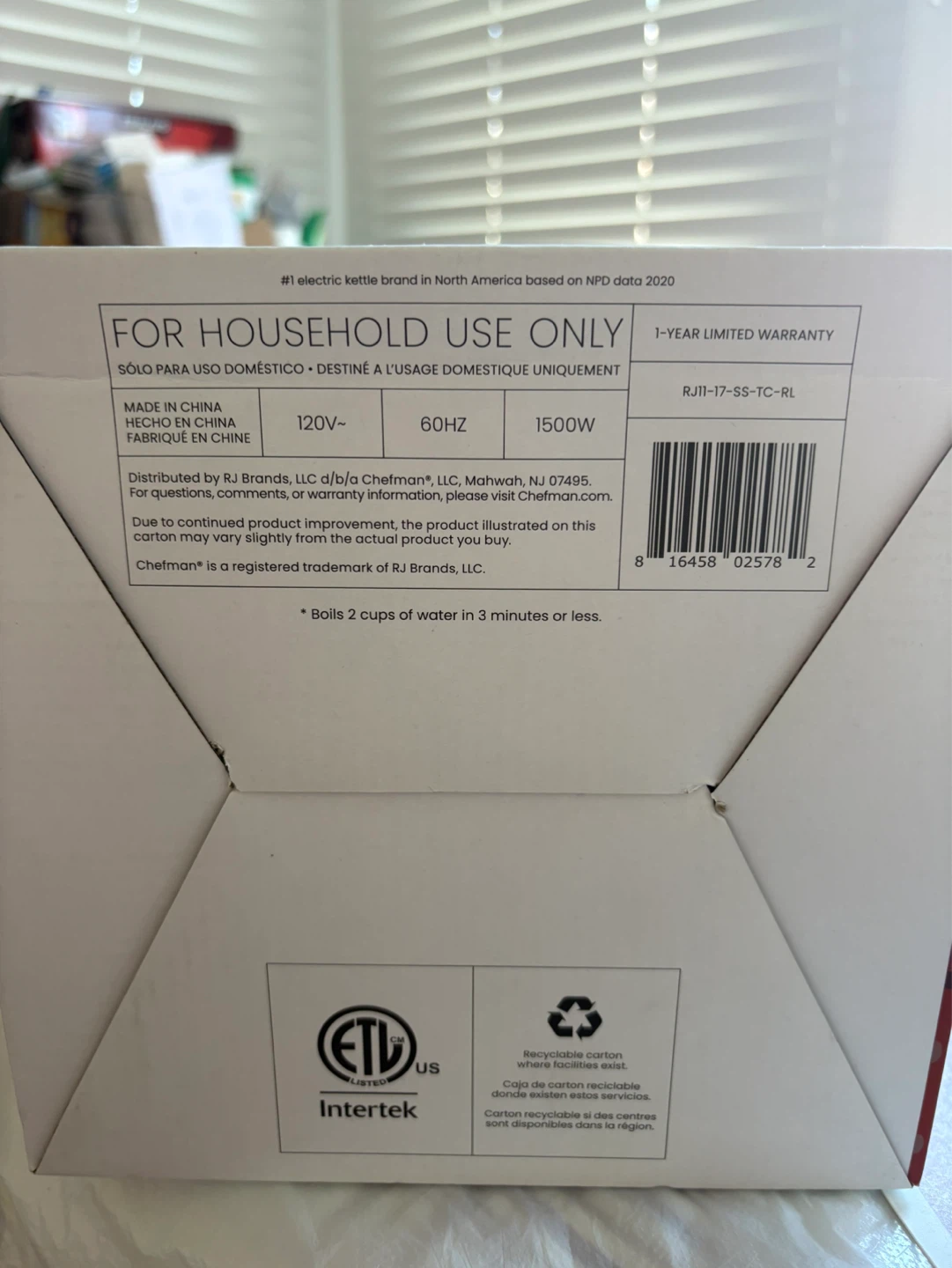 Like new Chefman 1.8L Digital Electric Kettle - photo 4