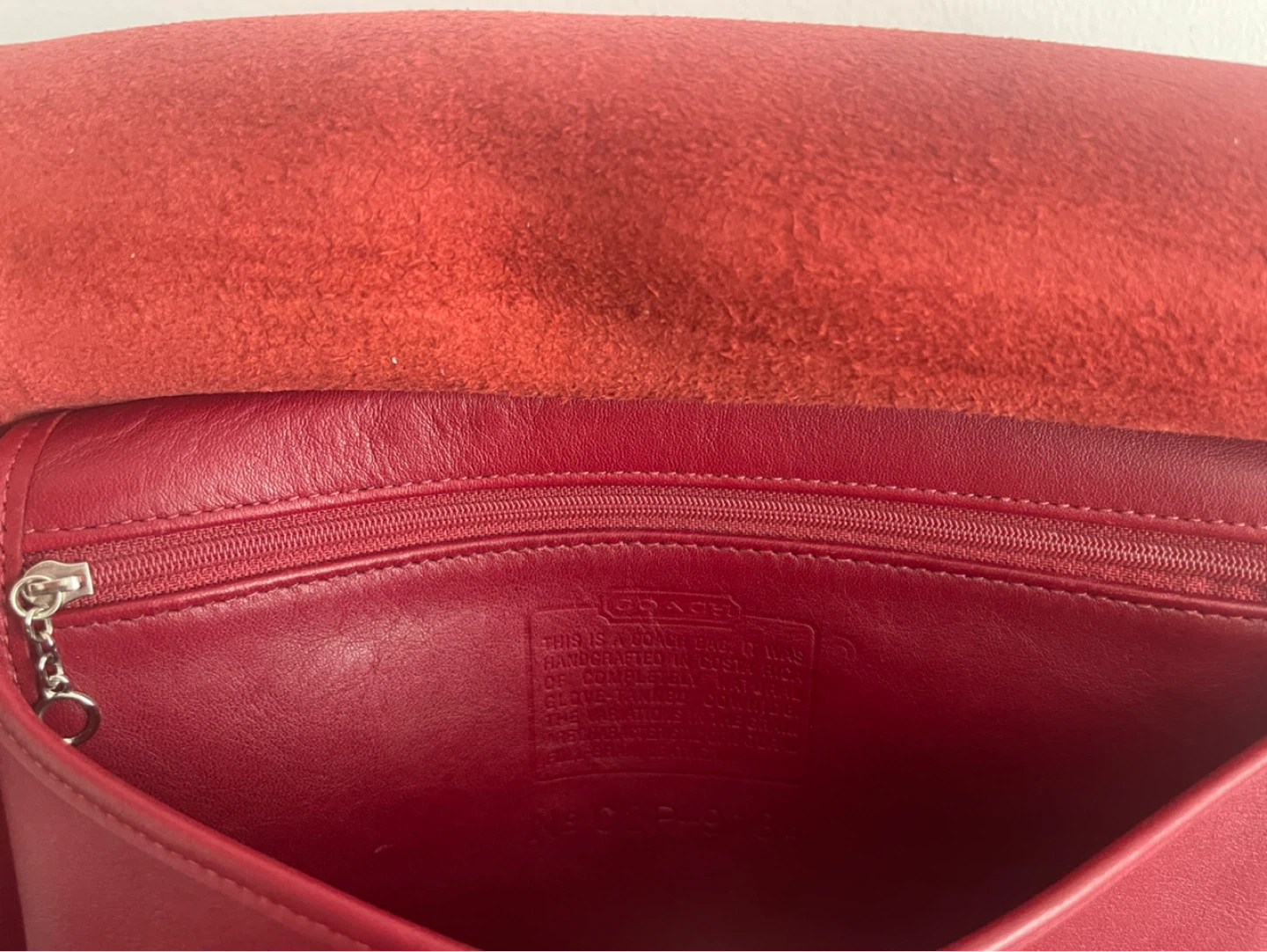 Vintage Coach Red Glovetanned Leather Hippie Flap Crossbody Bag - photo 5
