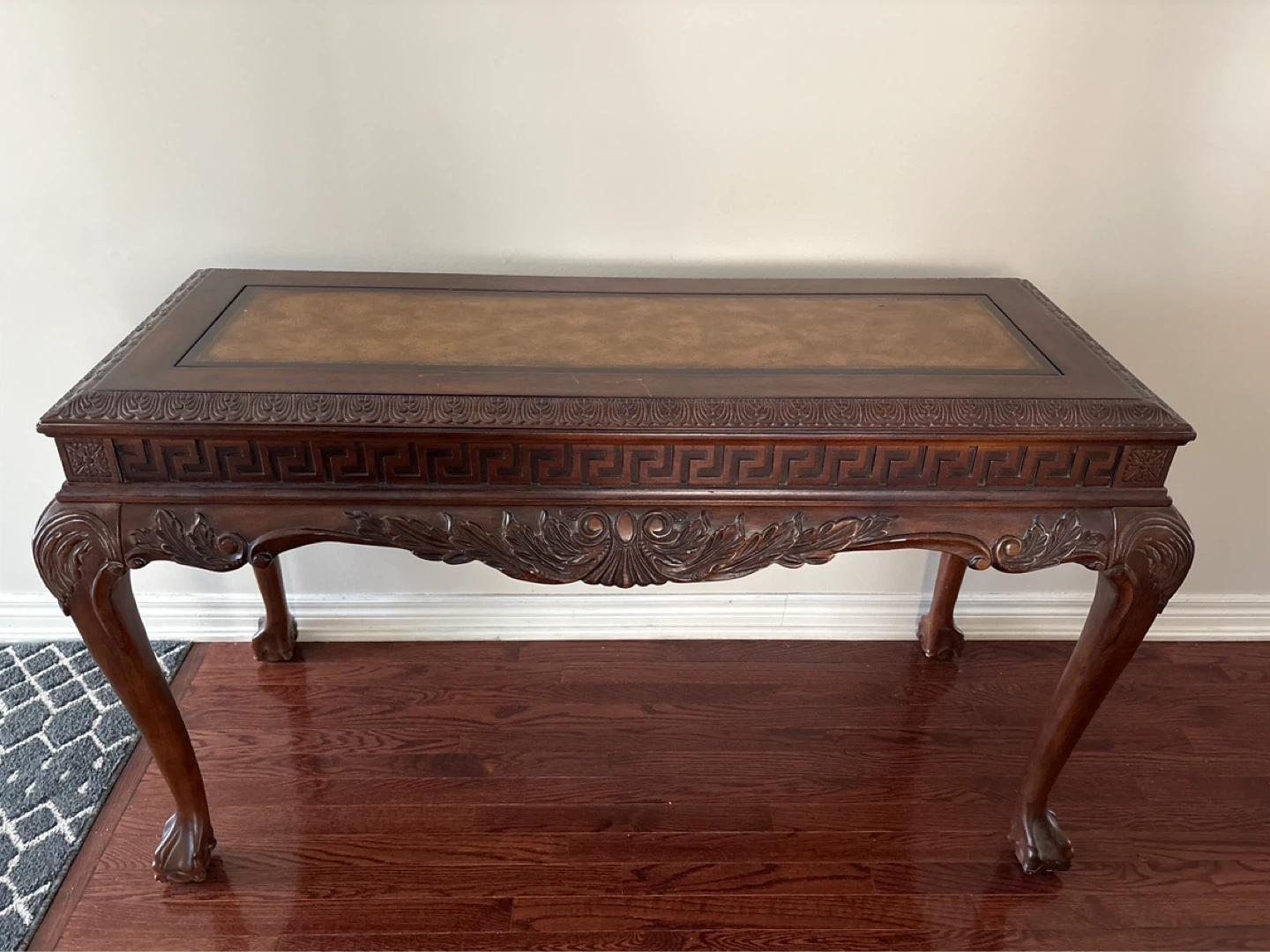 Antique Carved Wooden Console Table