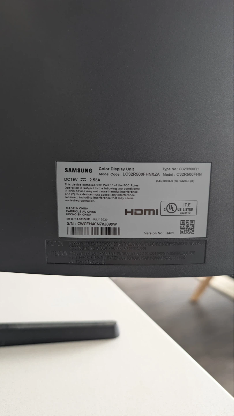 Samsung 32" Curved Monitor C32R500FHN - photo 3