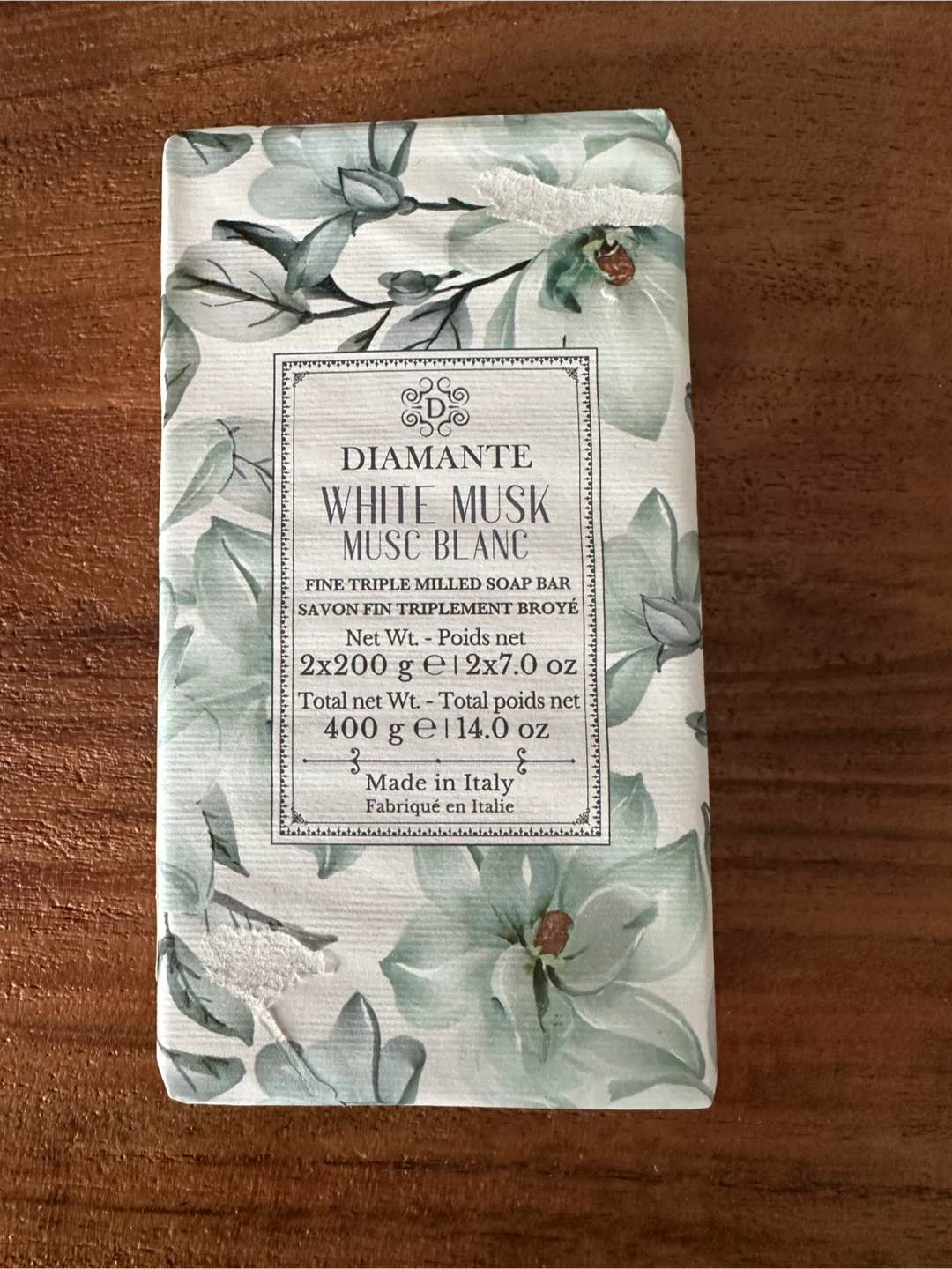 DIAMANTE White Musk Fine Triple Milled Soap Bar