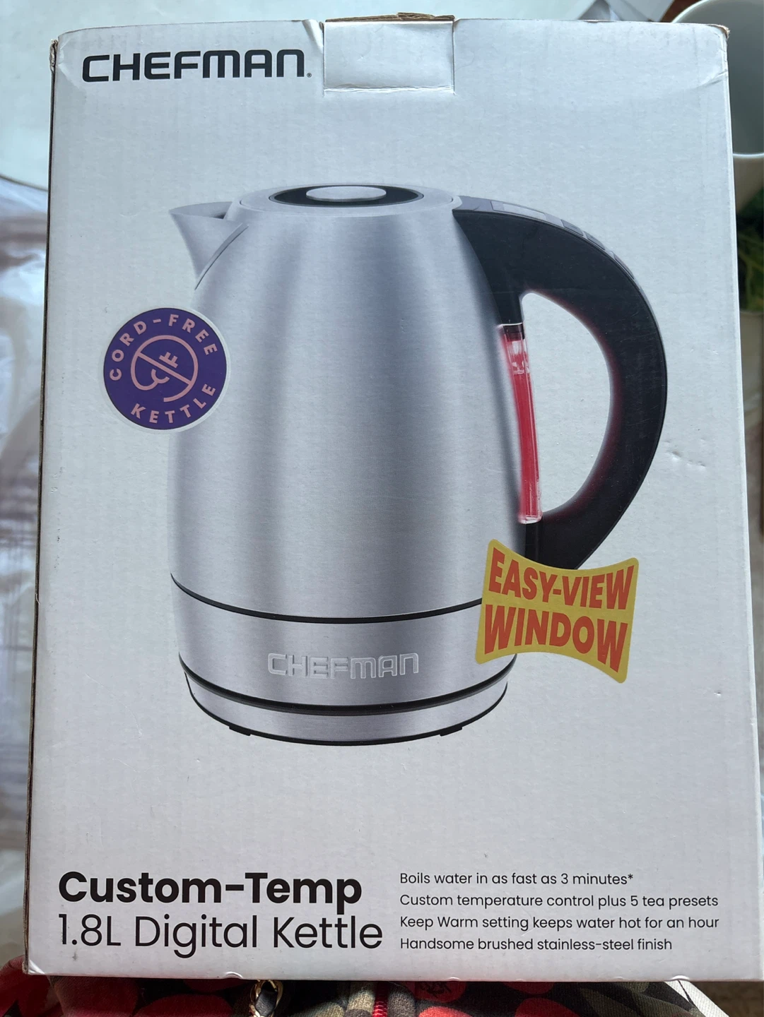 Like new Chefman 1.8L Digital Electric Kettle