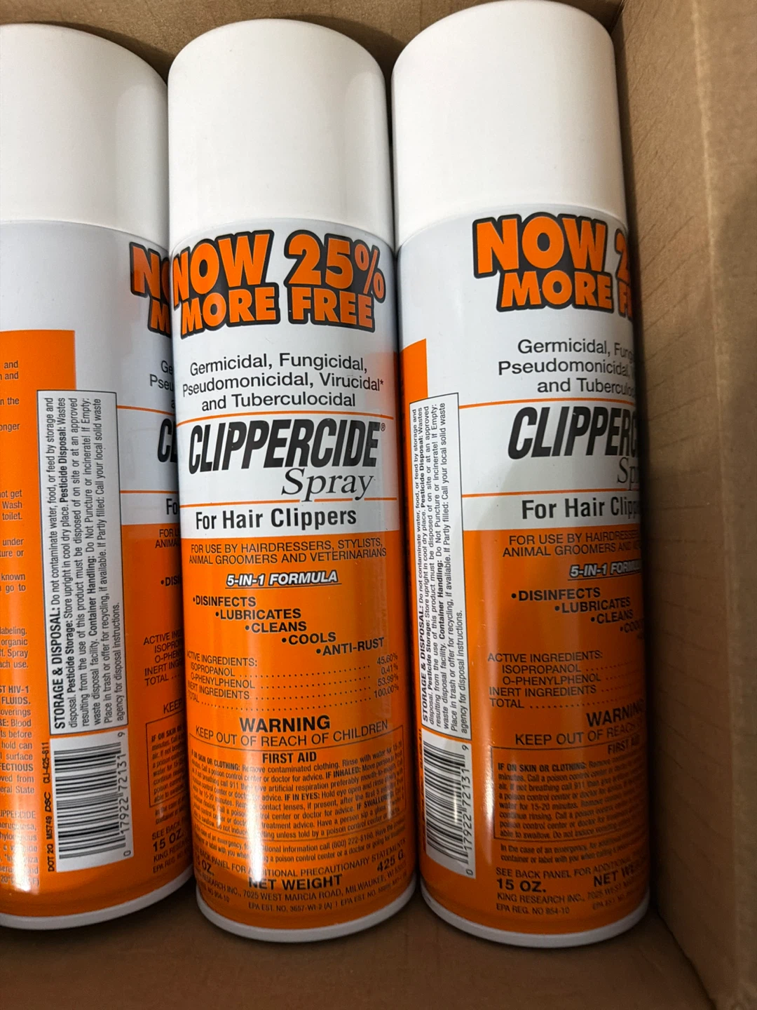ClipperCide Spray for Hair Clippers - 15 oz Can