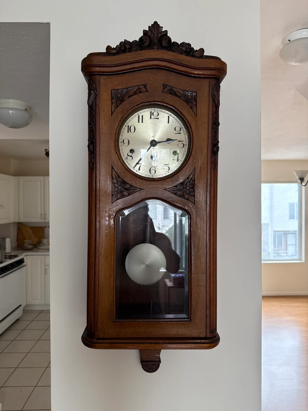Antique Kienzle German Box Regulator Wall Clock