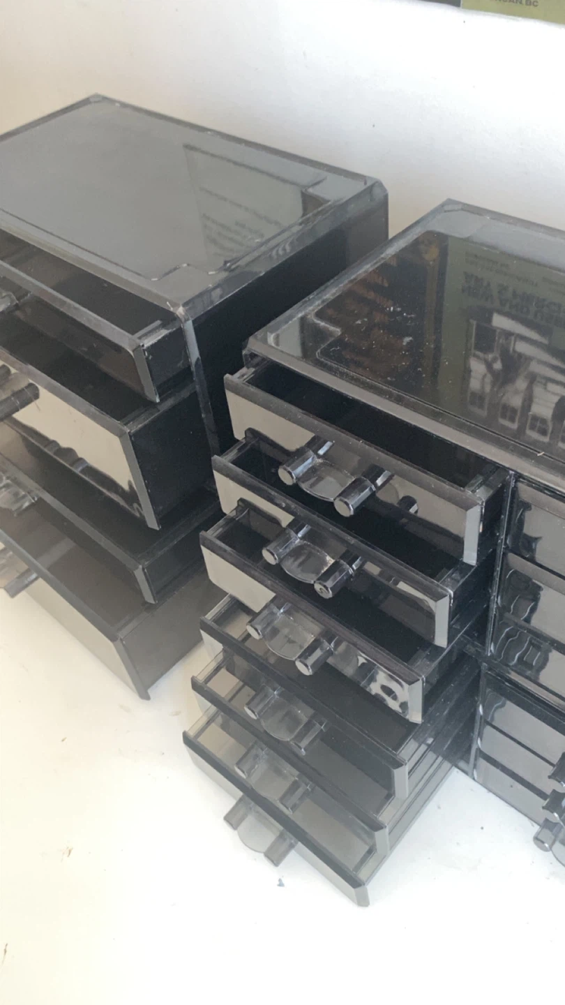 Black translucent Storage Drawer Organizers (Set of 4) - photo 3