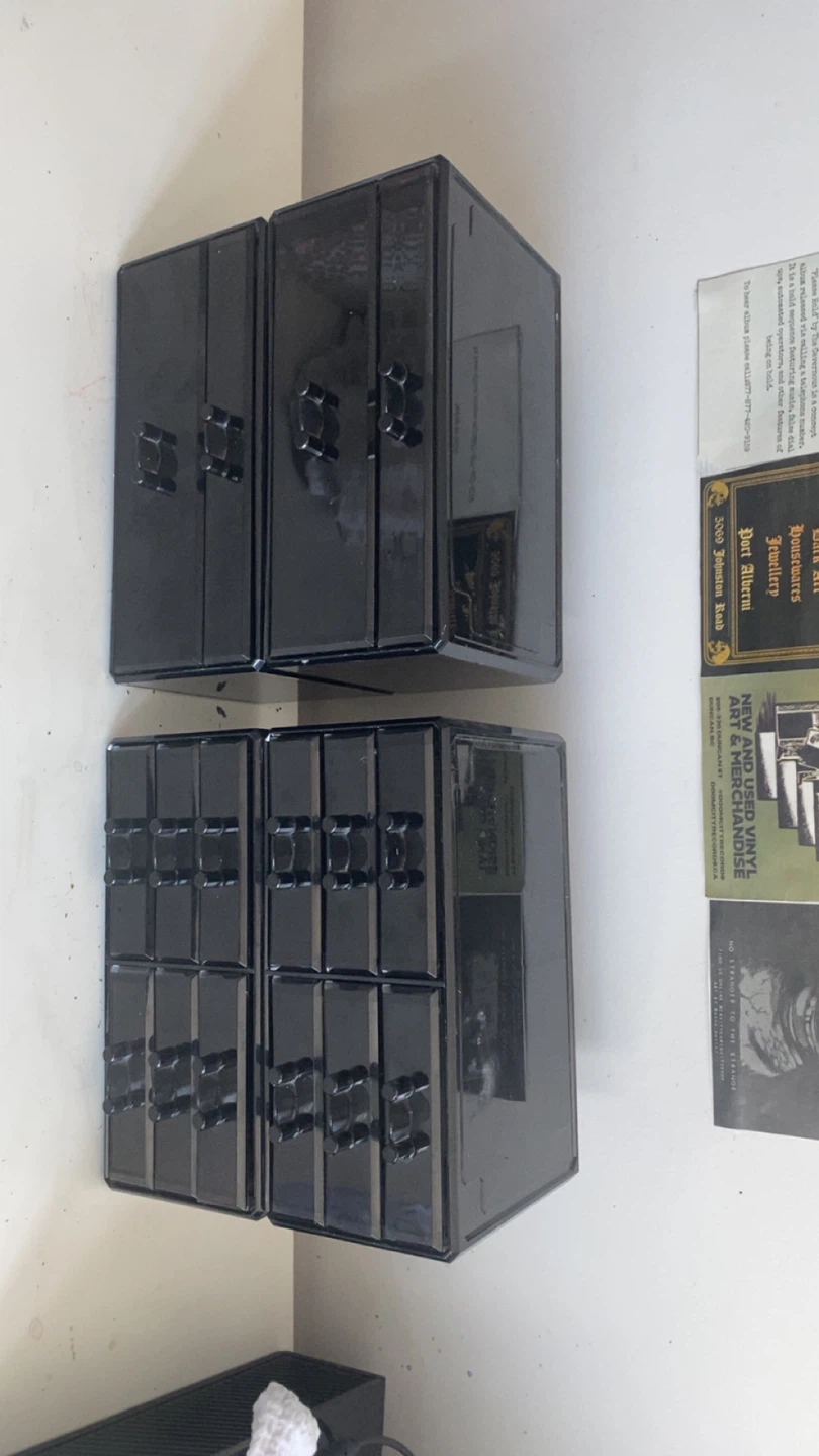Black translucent Storage Drawer Organizers (Set of 4)