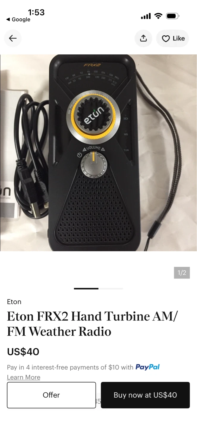 Eton FR160 Microlink Outdoor Emergency Radio - photo 3