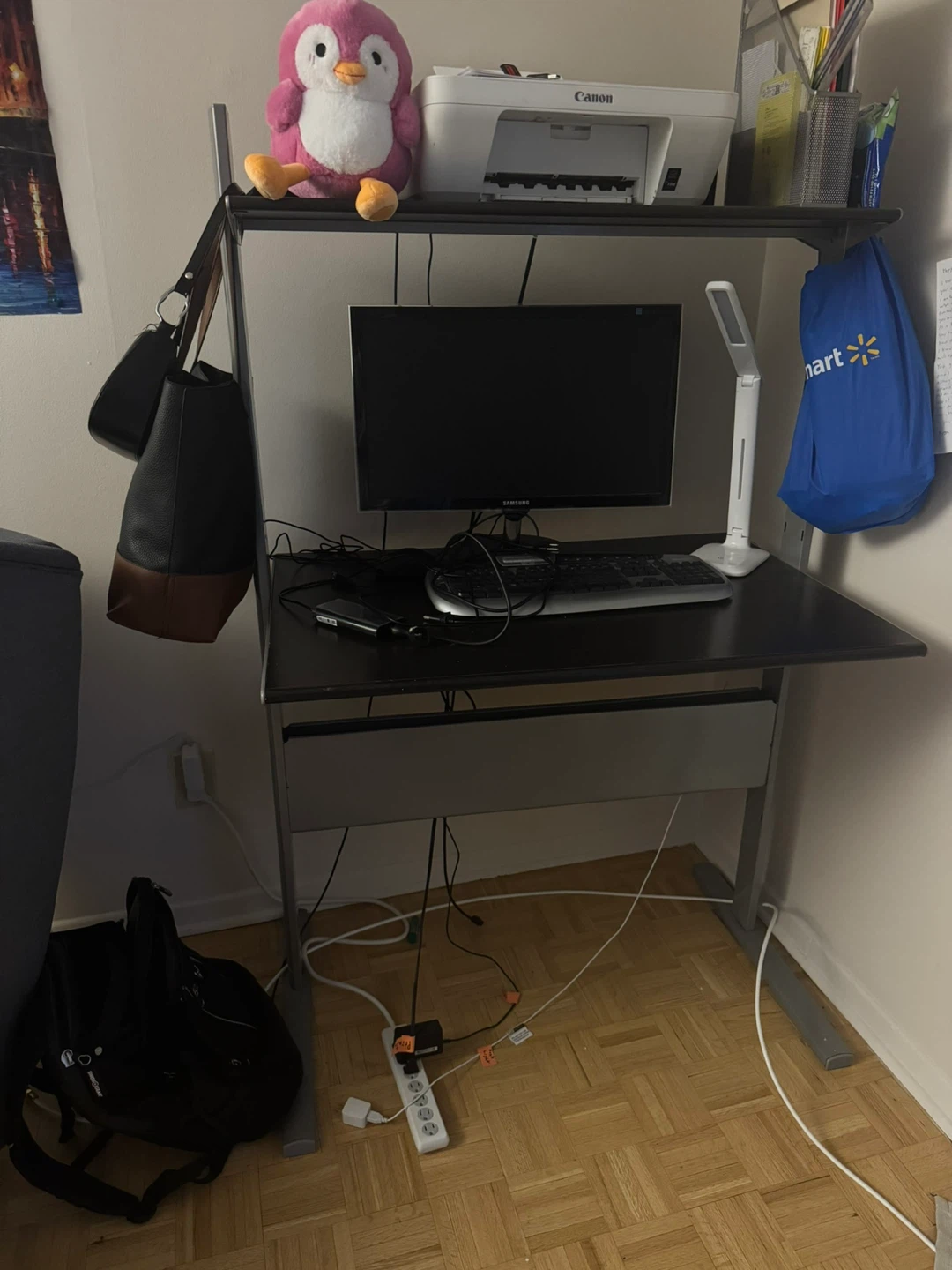 Desk with Stacked Shelf