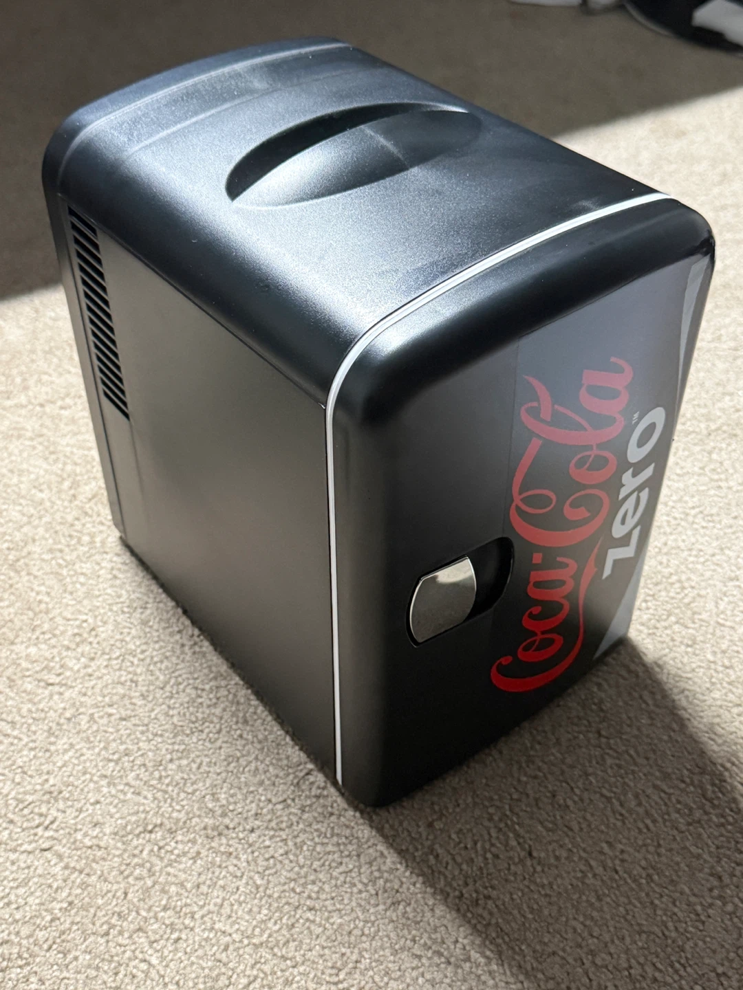 Coca-Cola Zero Mini Fridge with AC/DC Cords