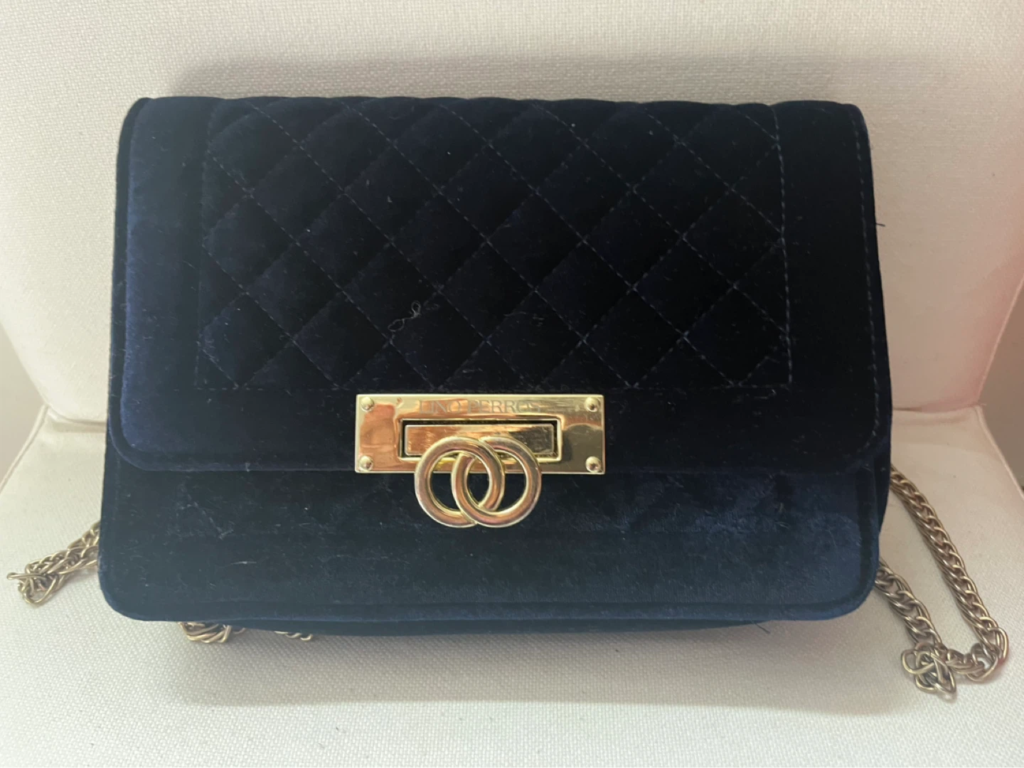 Lino Perros Navy Velvet  Bag - photo 3