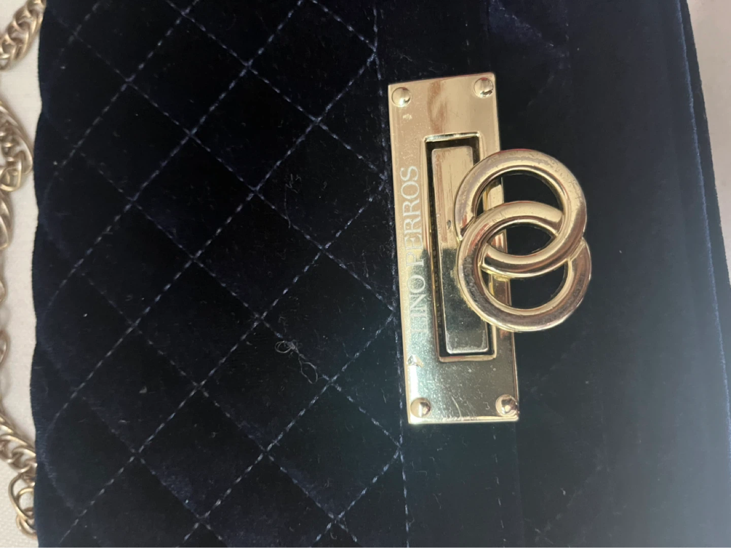 Lino Perros Navy Velvet  Bag - photo 2