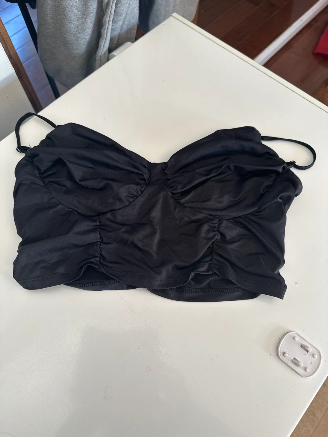 Camisole noire à fronces