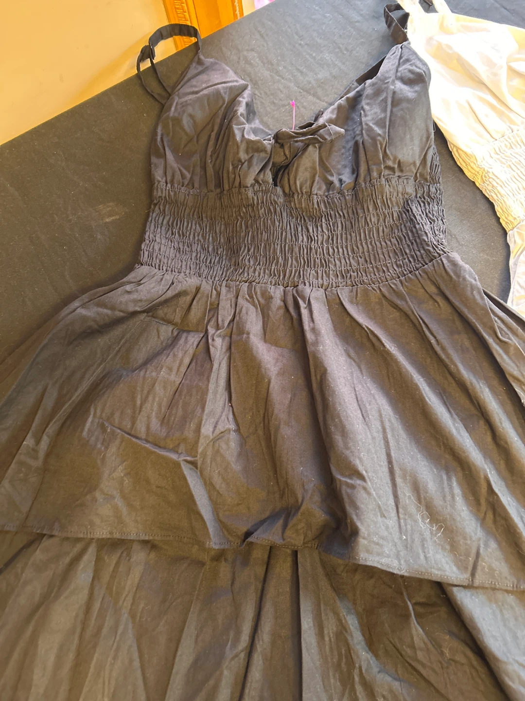 Women's Smocked Tiered Sundress (Black & White) - photo 3
