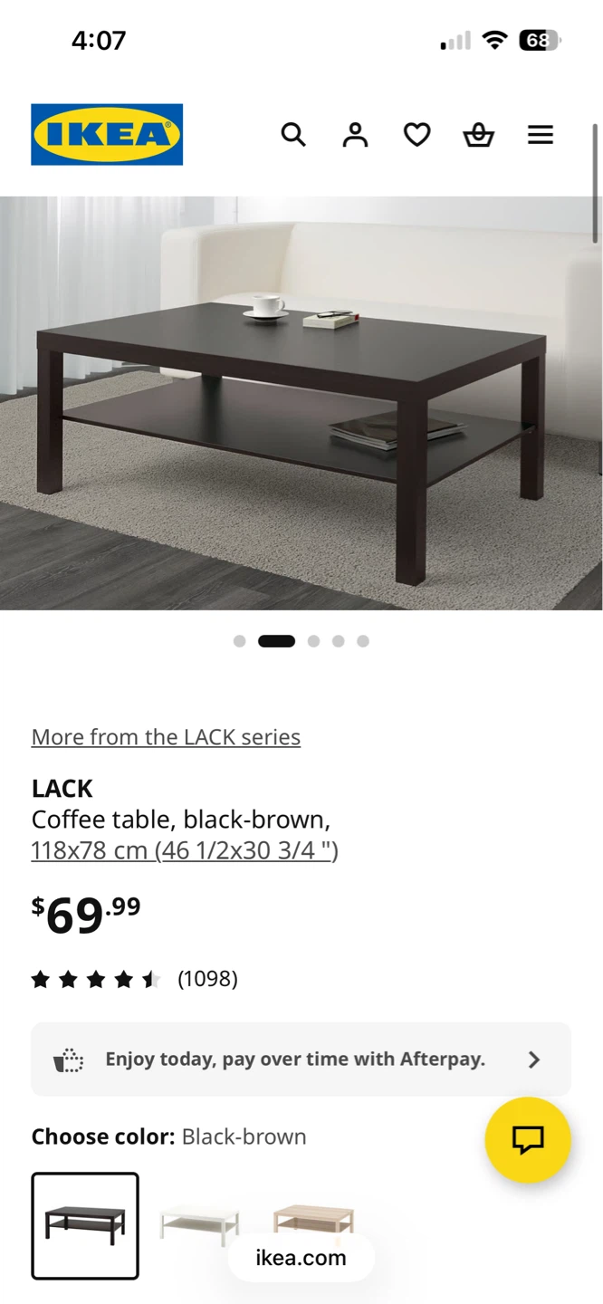 IKEA LACK Coffee Table - Black-Brown