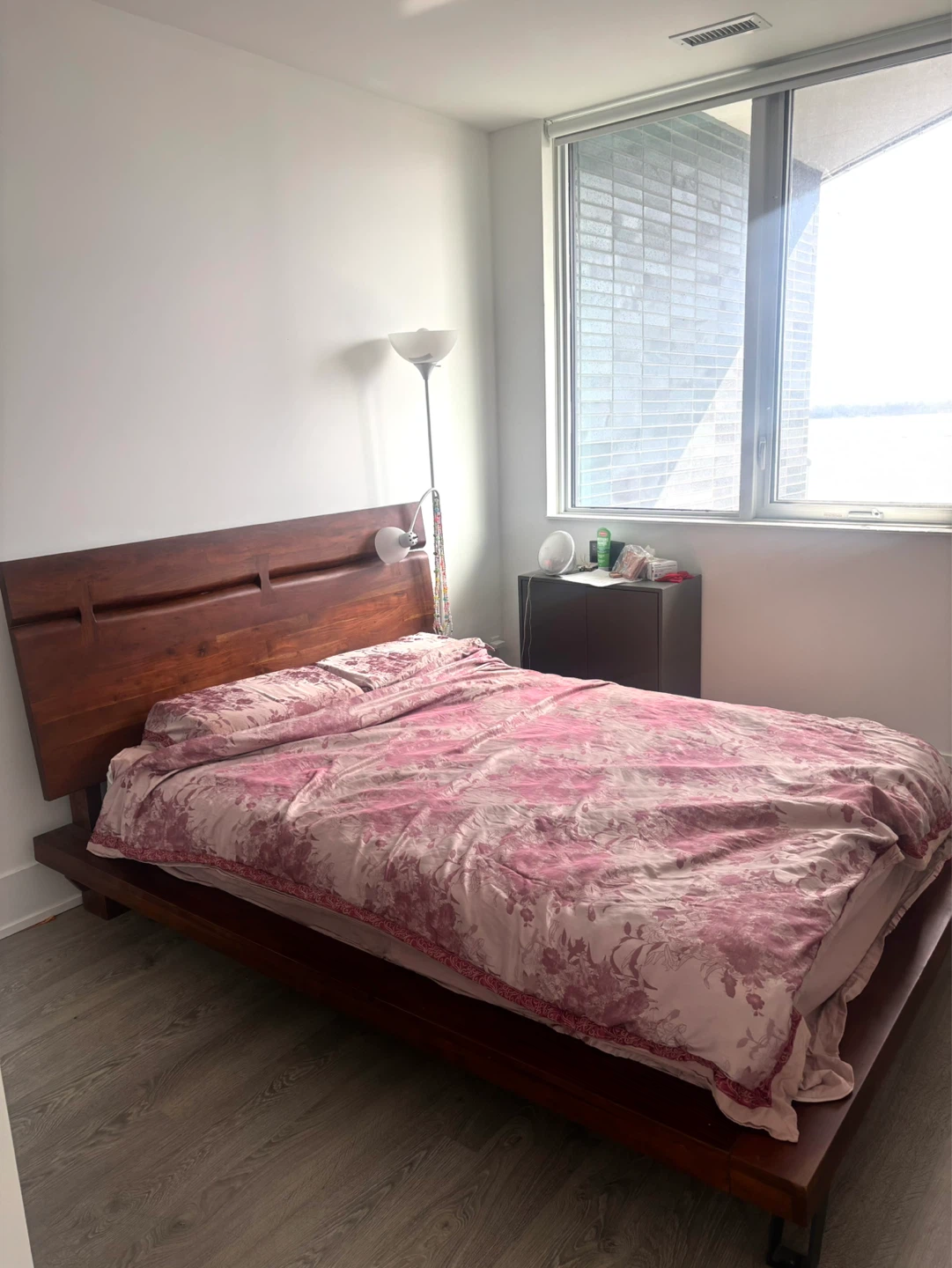 Acacia Wood Bed Frame with Headboard