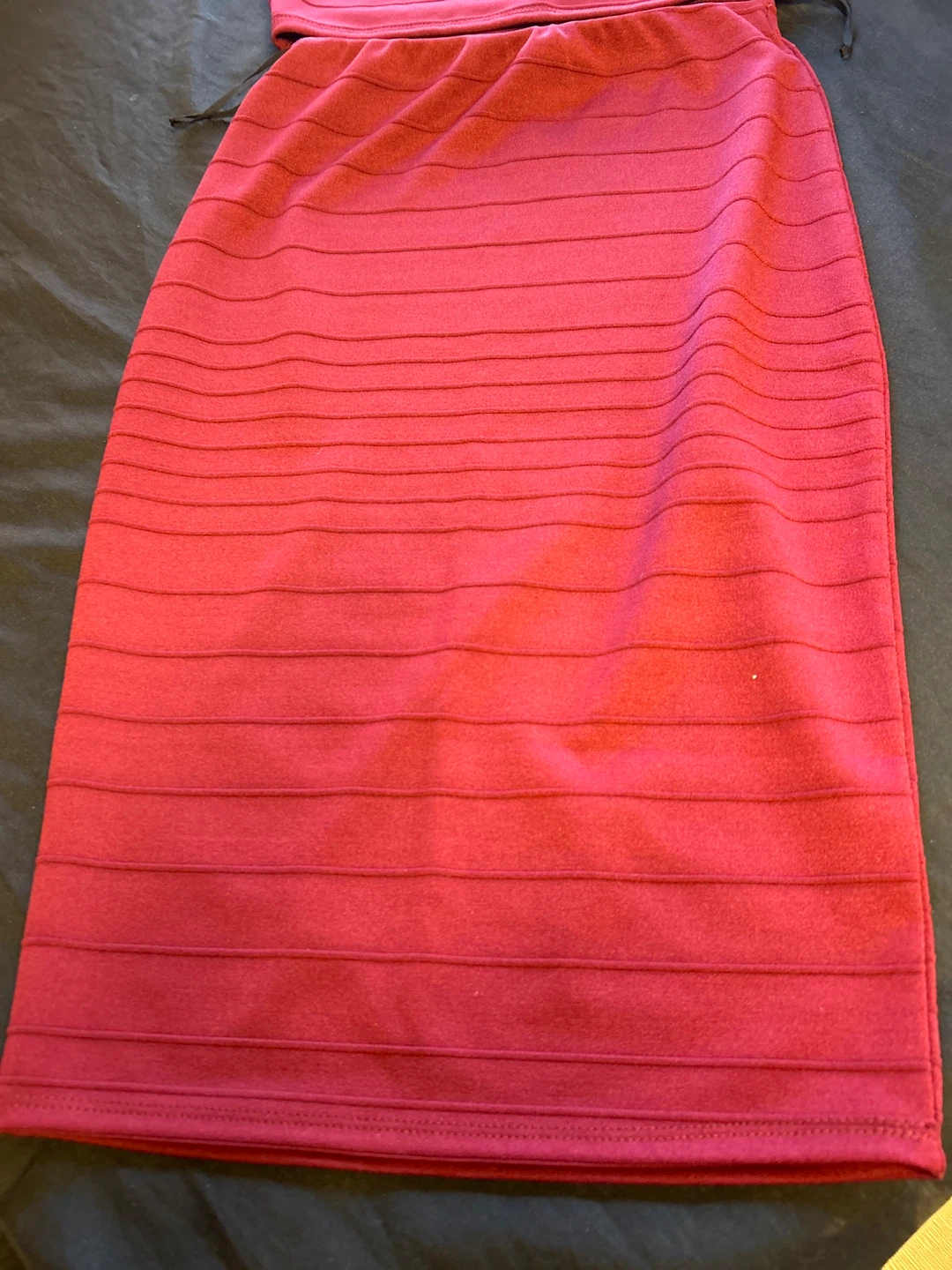 2 Piece Red Bandage Set - Crop Top & Midi Skirt - photo 3