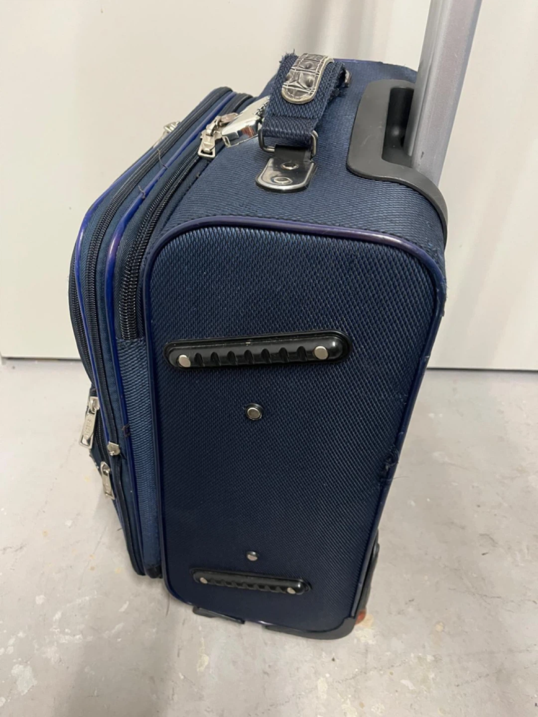Blue Rolling Suitcase
