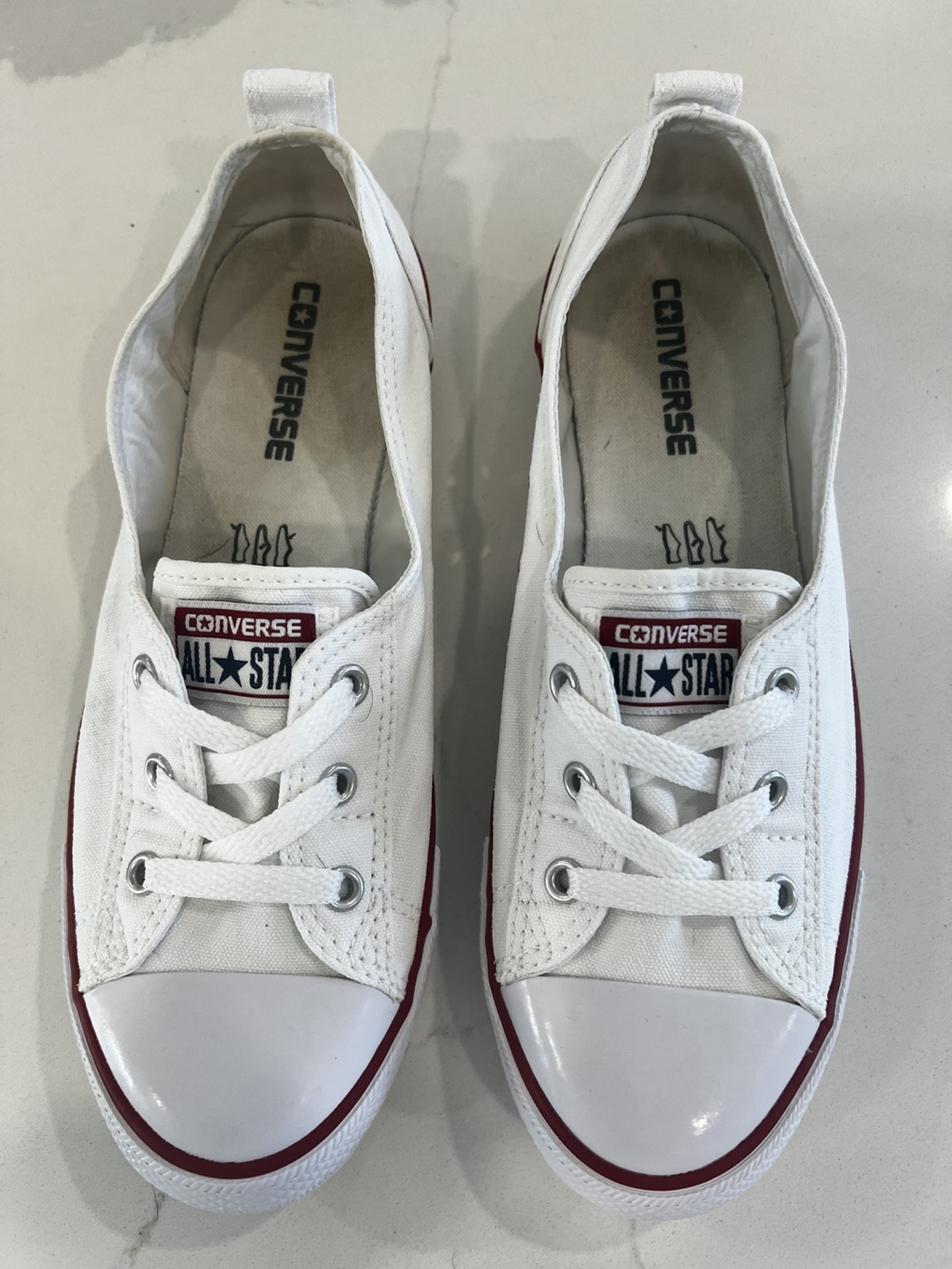 Converse All Star White Canvas Slip-On Shoes