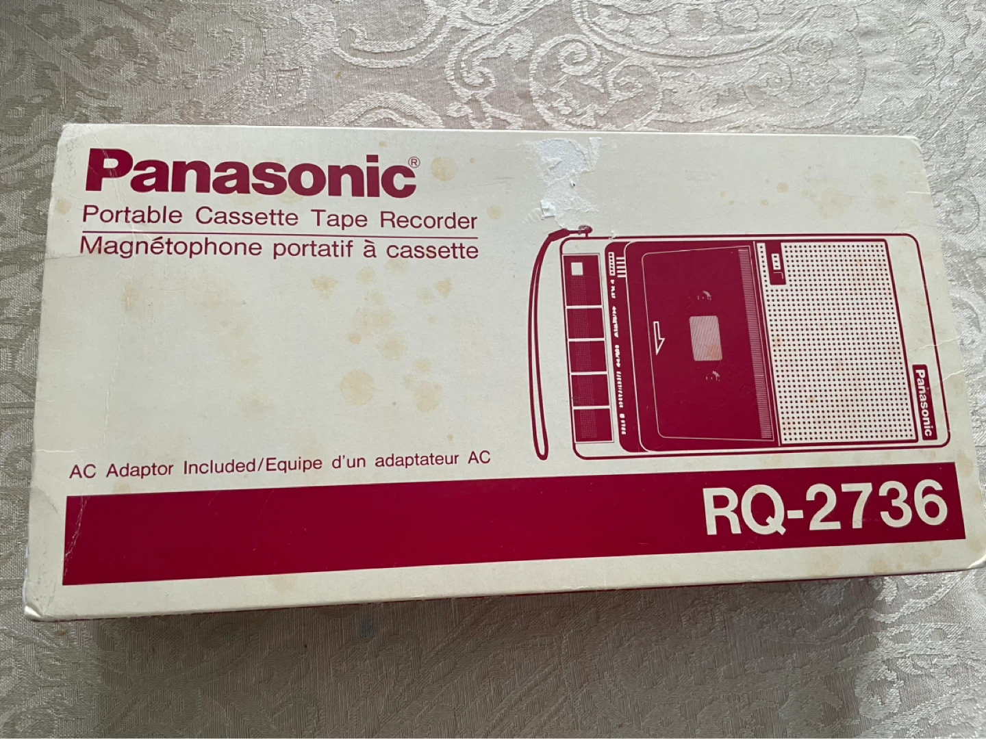 RARE! Vintage Panasonic Portable Cassette Tape Recorder RQ-2736 - photo 3