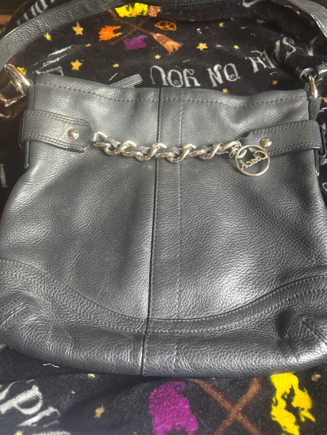 Coach Black Leather Shoulder Bag