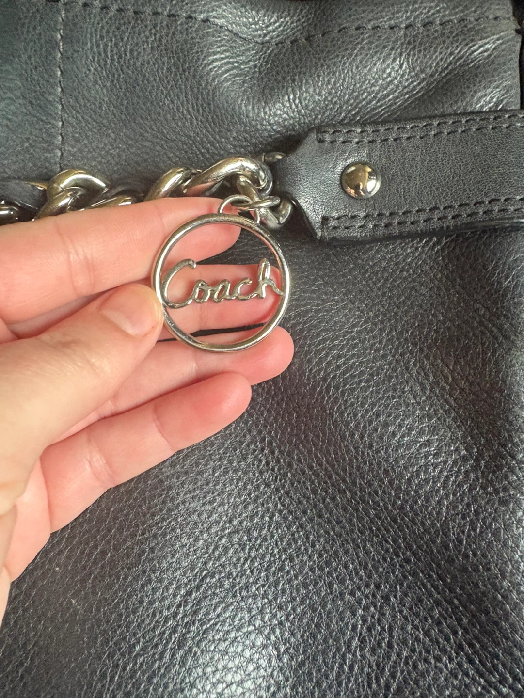 Coach Black Leather Shoulder Bag - photo 2