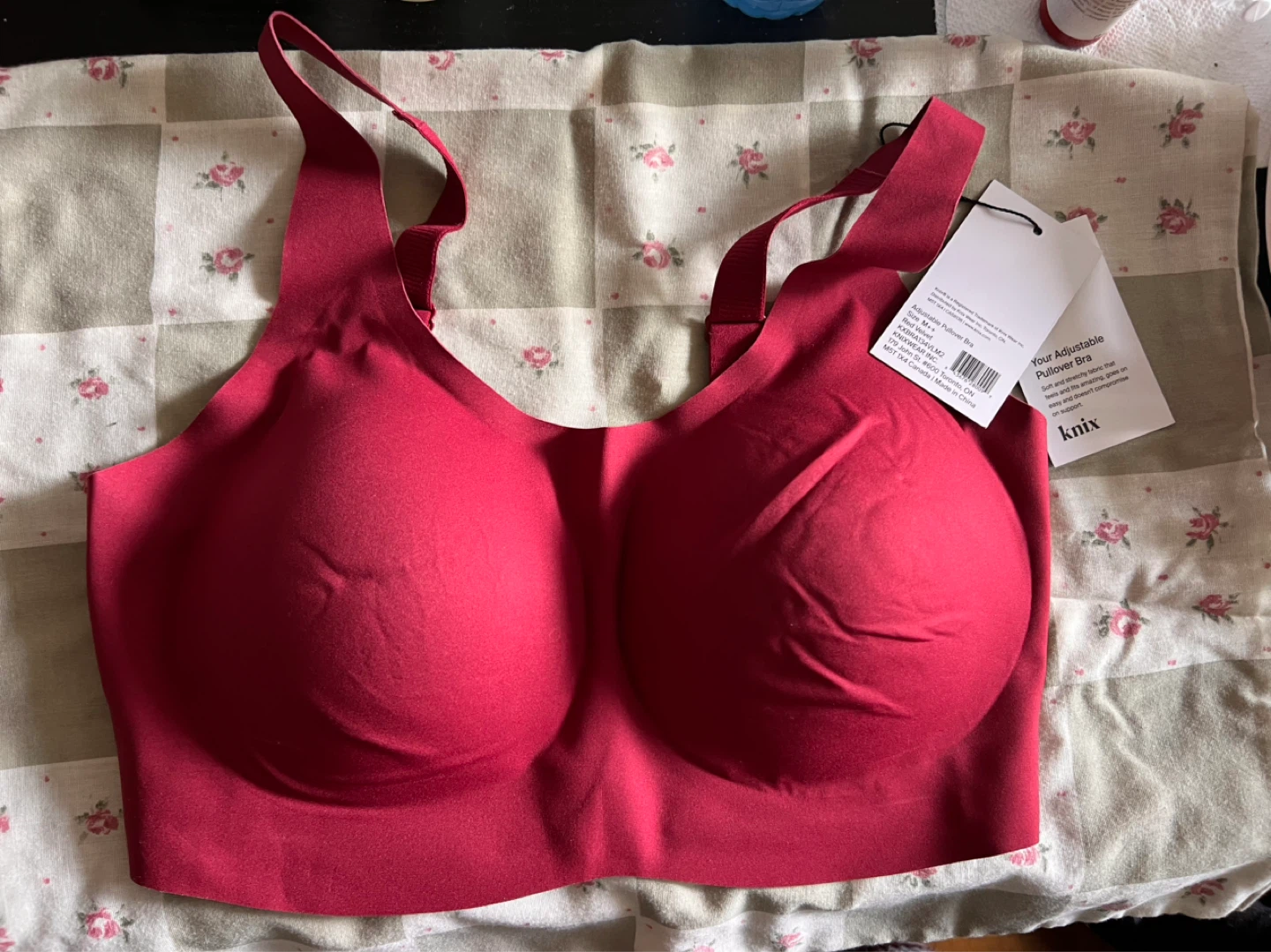 Knix Seamless Adjustable Pullover Bra - Red
