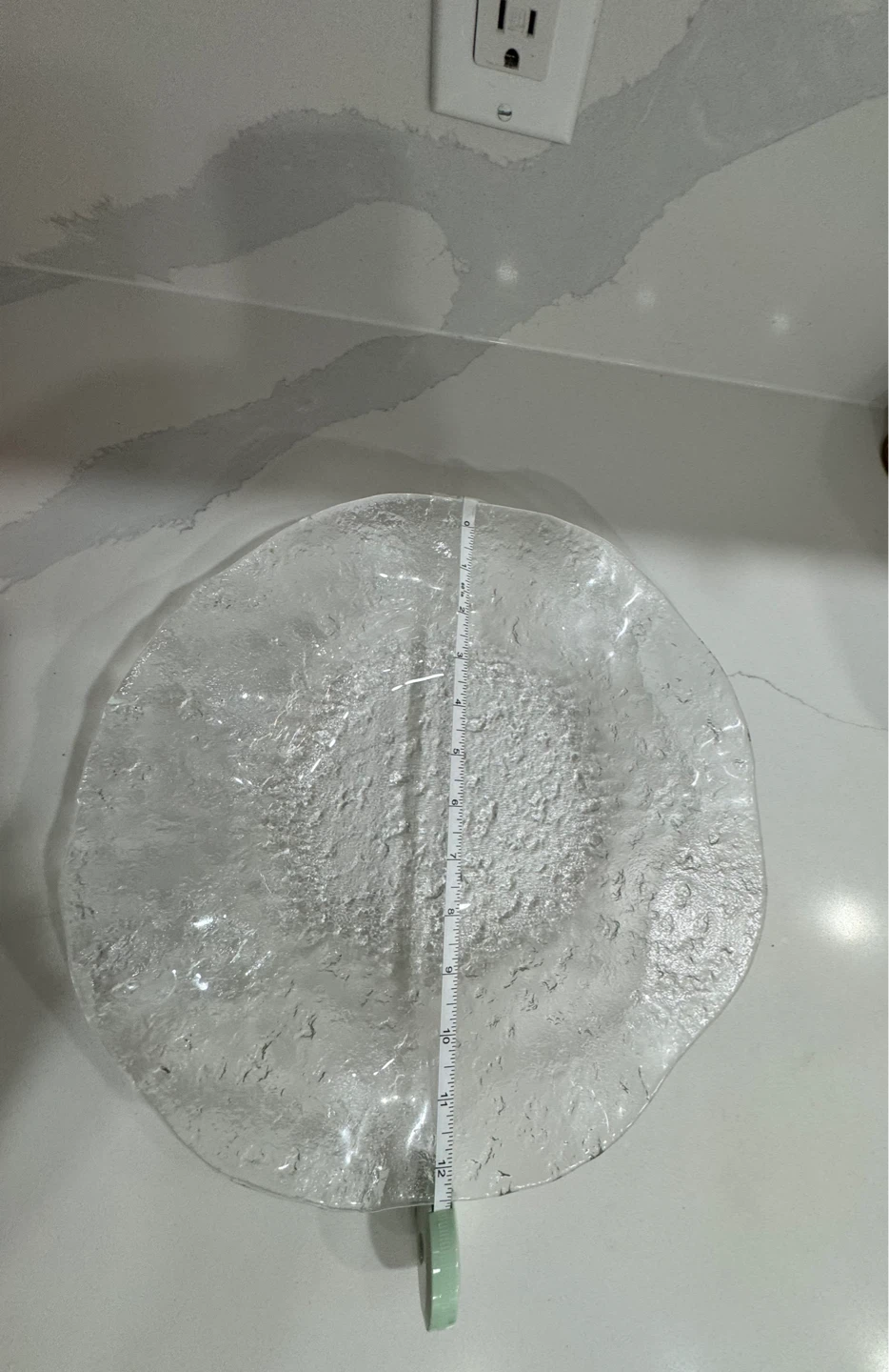 Clear Textured Glass Serving Bowl - photo 4