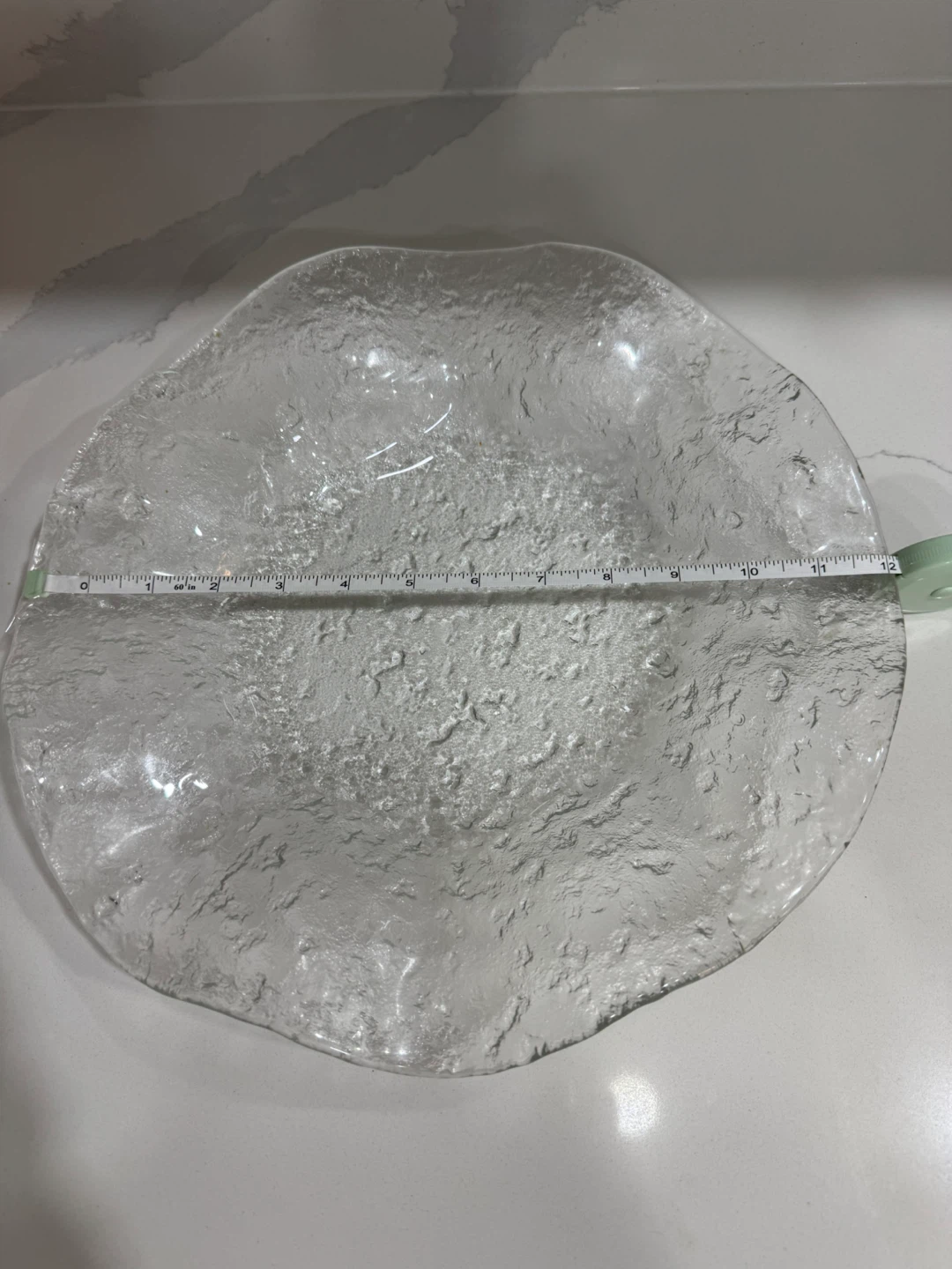 Clear Textured Glass Serving Bowl - photo 3