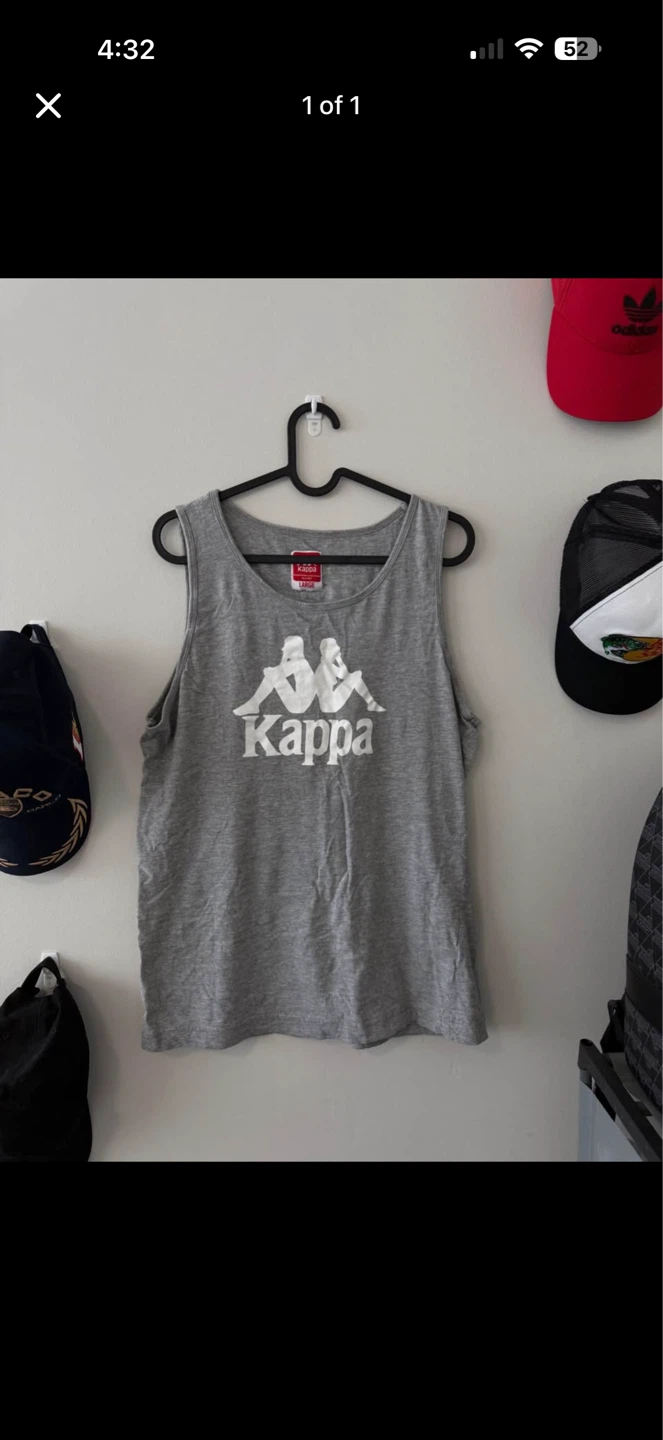 Kappa Grey Tank Top - Size Large