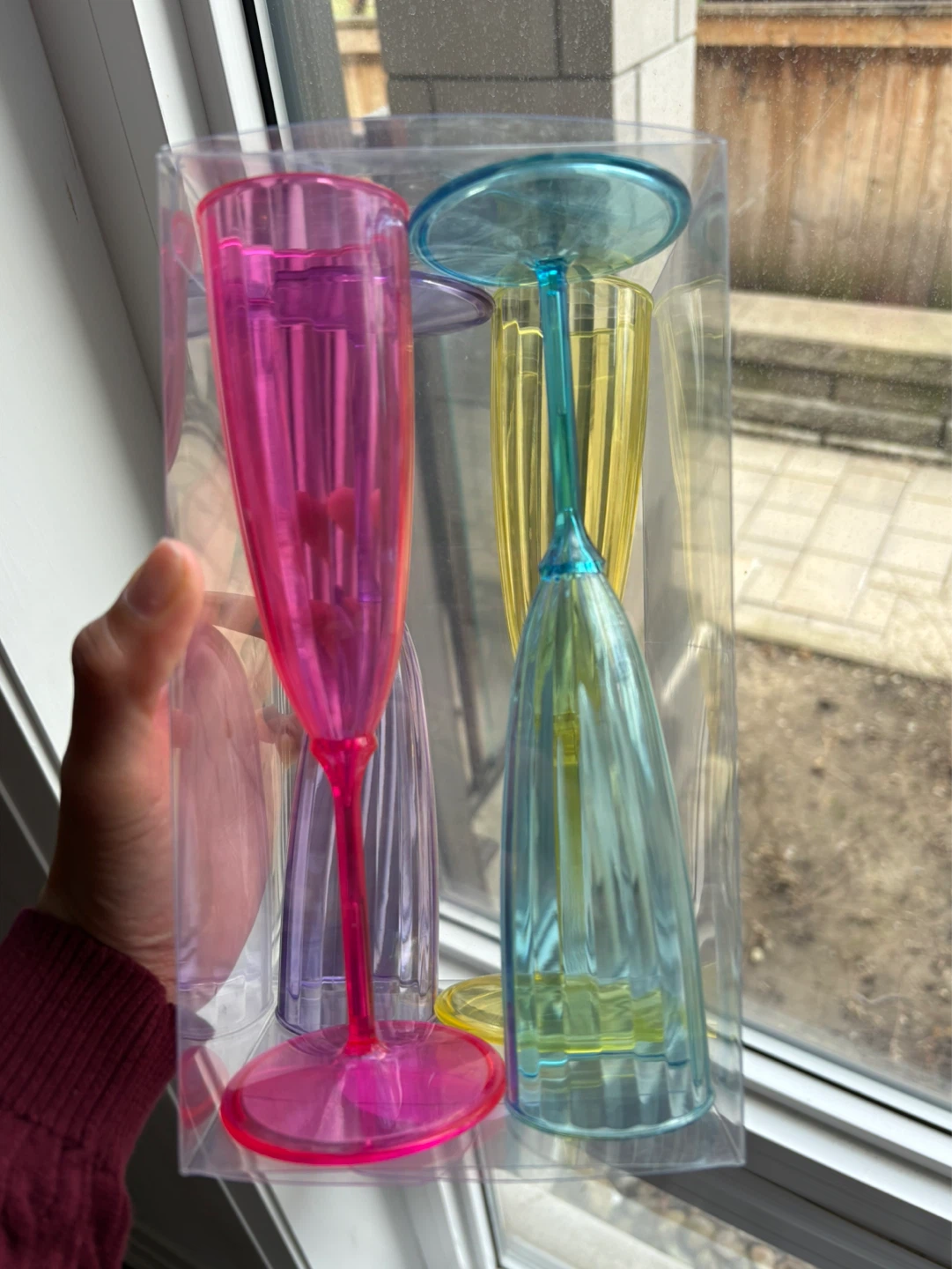 Set of 4 Plastic Champagne Flutes