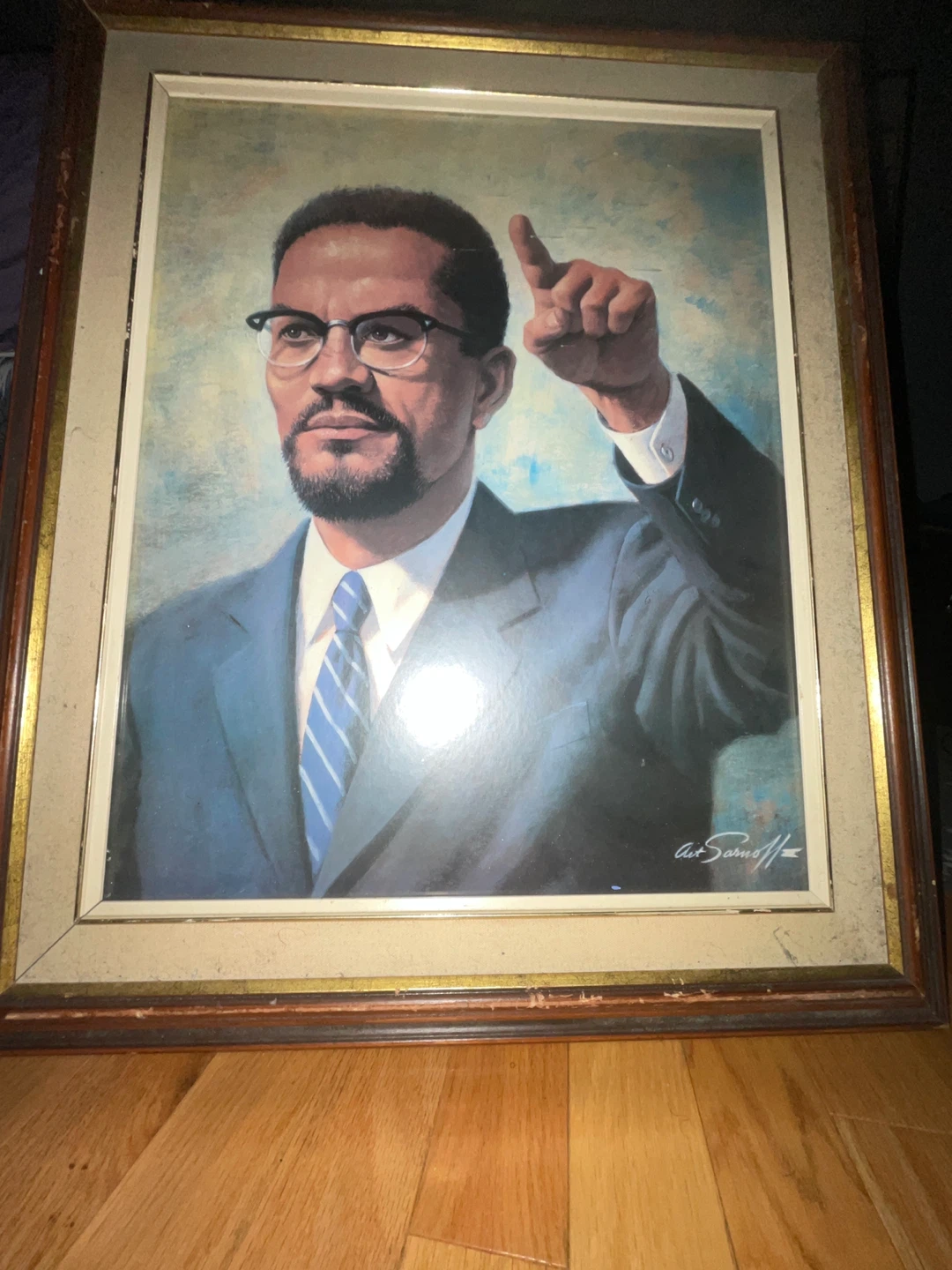 Framed Portrait of Malcolm X